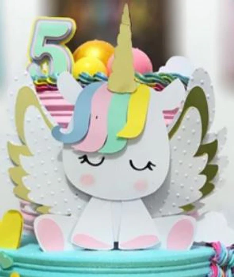 Arquivo de corte topo de bolo unicórnio