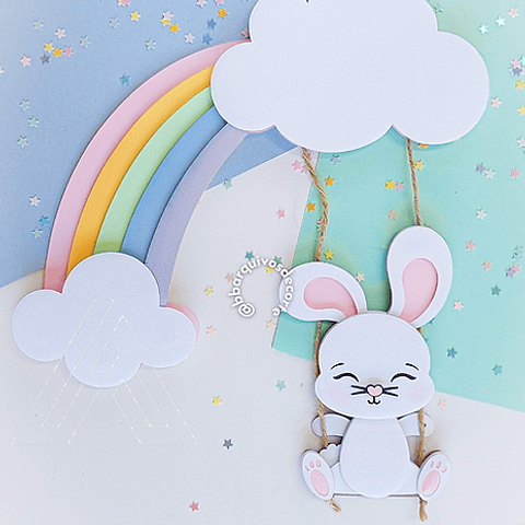 Arquivo de corte topo de bolo coelhinho páscoa