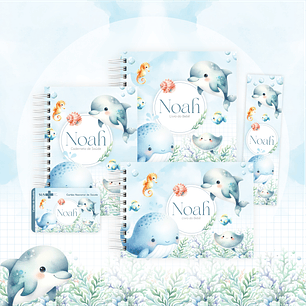 Arquivo encadernação baby fundo do mar - letterinhas