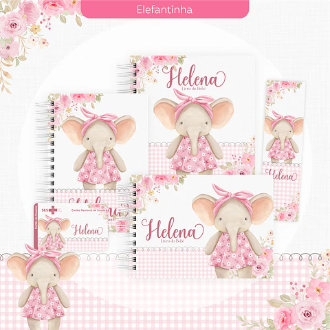  Arquivo encadernação baby maternidade elefantinha - letterinhas