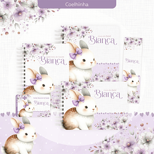 Arquivo encadernação maternidade coelhinha - letterinhas