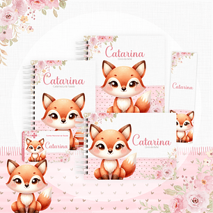 Arquivo encadernação baby raposinha - letterinhas