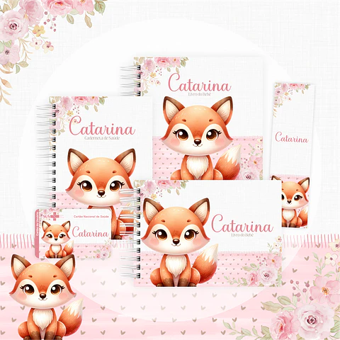 Arquivo encadernação baby raposinha - letterinhas