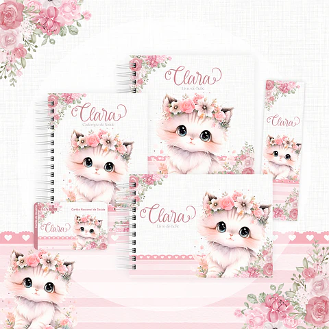 Arquivo encadernação baby gatinha - letterinhas