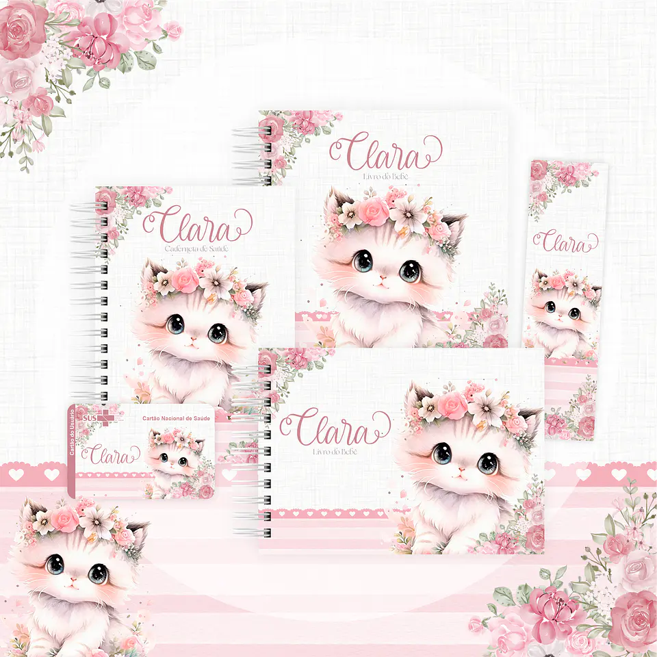 Arquivo encadernação baby gatinha - letterinhas 1