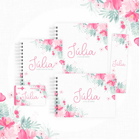 Arquivo encadernação baby floral - letterinhas