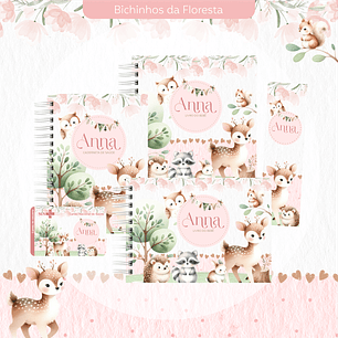 Arquivo encadernação baby bichinhos da floresta - letterinhas