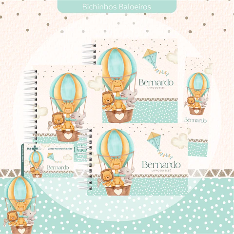 Arquivo encadernação baby bichinhos baloeiros - letterinhas