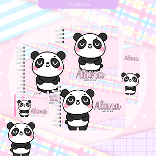 Arquivo encadernação baby pandinha - letterinhas