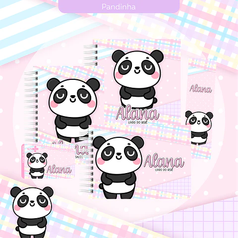 Arquivo encadernação baby pandinha - letterinhas