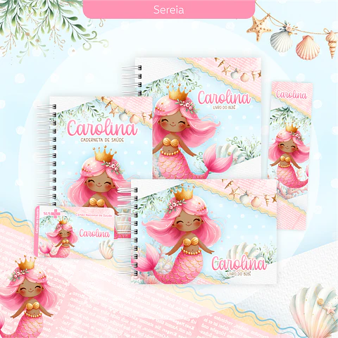  Arquivo encadernação baby sereia - letterinhas