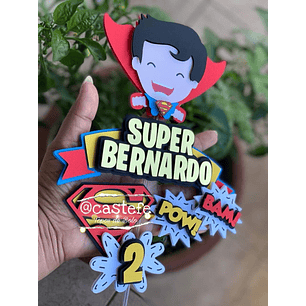 arquivo de corte topo de bolo super homem baby