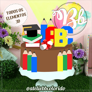 ARQUIVO DE CORTE TOPO DE BOLO FORMATURA ABC 