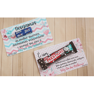 Arquivo de Corte Cartão Chocolate Dia da Mulher