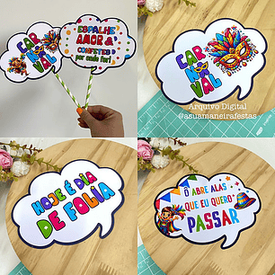 ARQUIVO PLAQUINHAS DE CARNAVAL