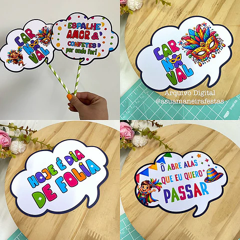 ARQUIVO PLAQUINHAS DE CARNAVAL