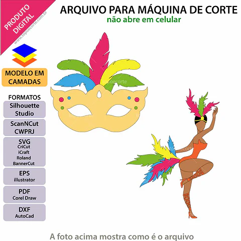 Arquivo de Corte Topo Carnaval Passista