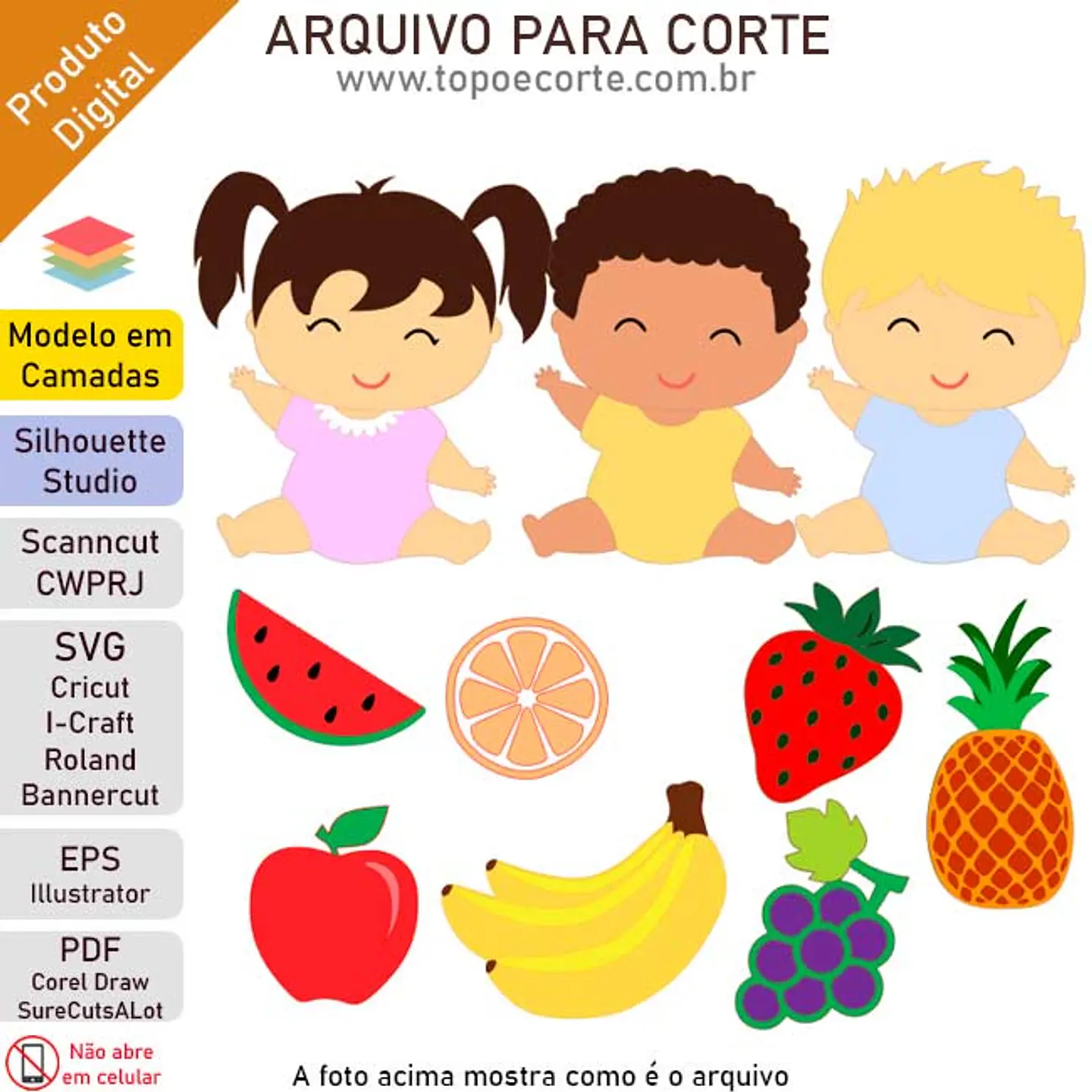 Arquivo de Corte Topo Bebê Quitandinha 1