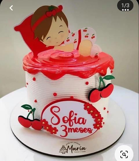 Arquivo de Corte Topo Bebê Cereja do Bolo