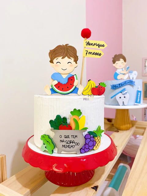 Arquivo de Corte Topo  introducão alimentar Bebê Frutas