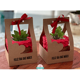 arquivo de corte embalagem para suculenta flores