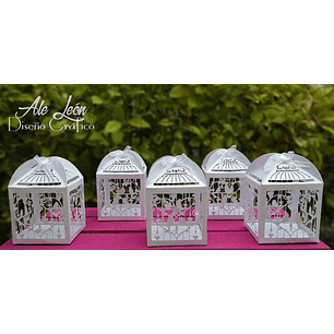 Arquivo de corte cajita jaula de amor