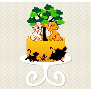 Arquivo de Corte Topo de Bolo Simba e Nala