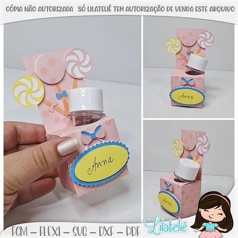 Arquivo de Corte Porta Tubete Cubo Pirulito