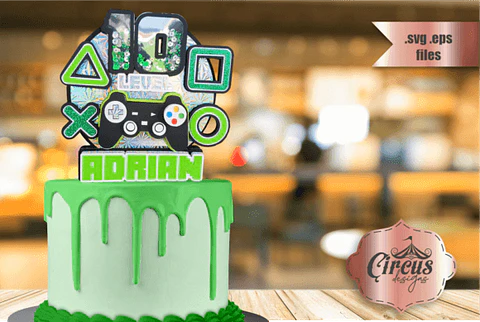 Arquivo de Corte Topo de Bolo Video Game