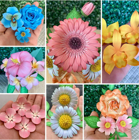 Arquivo de Corte Flores Realistas