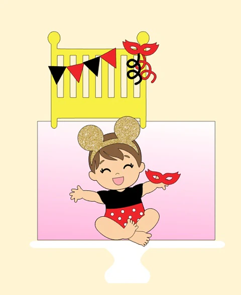 Arquivo Topo de Bolo Carnaval Menina Minnie - camada