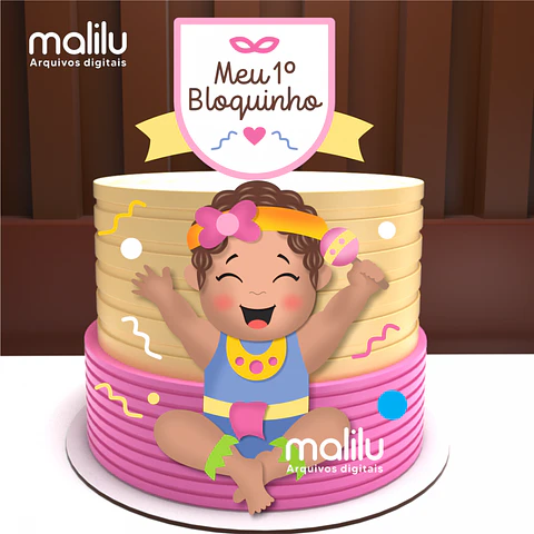 Arquivo Topo de Bolo Carnaval Bebê Menina - camada