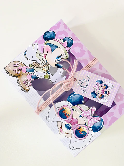 Arquivo de corte mini confeiteiro minnie safari