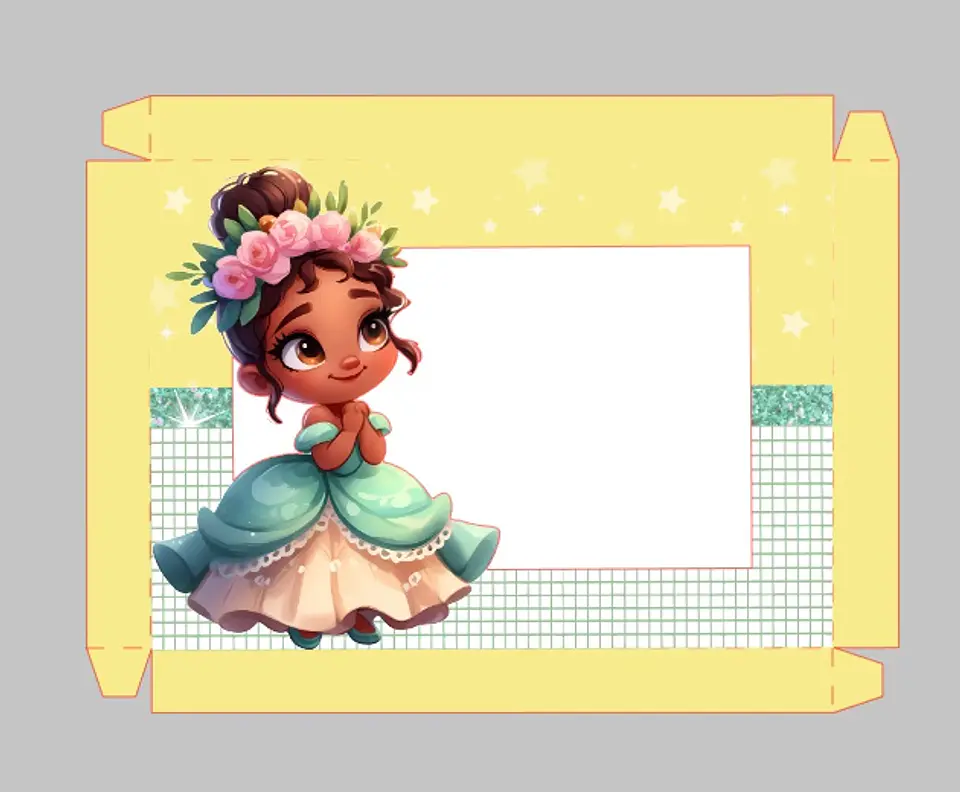Arquivo de corte mini confeiteiro princesa tiana 2