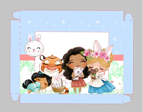 Arquivo de corte mini confeiteiro princesas da disney