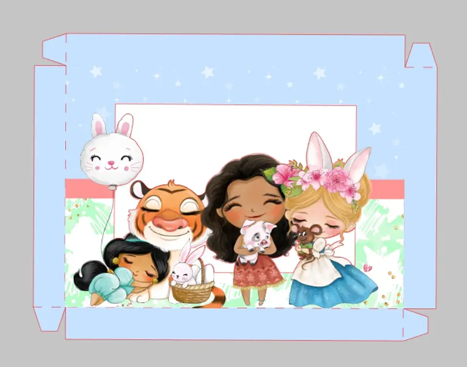 Arquivo de corte mini confeiteiro princesas da disney 1