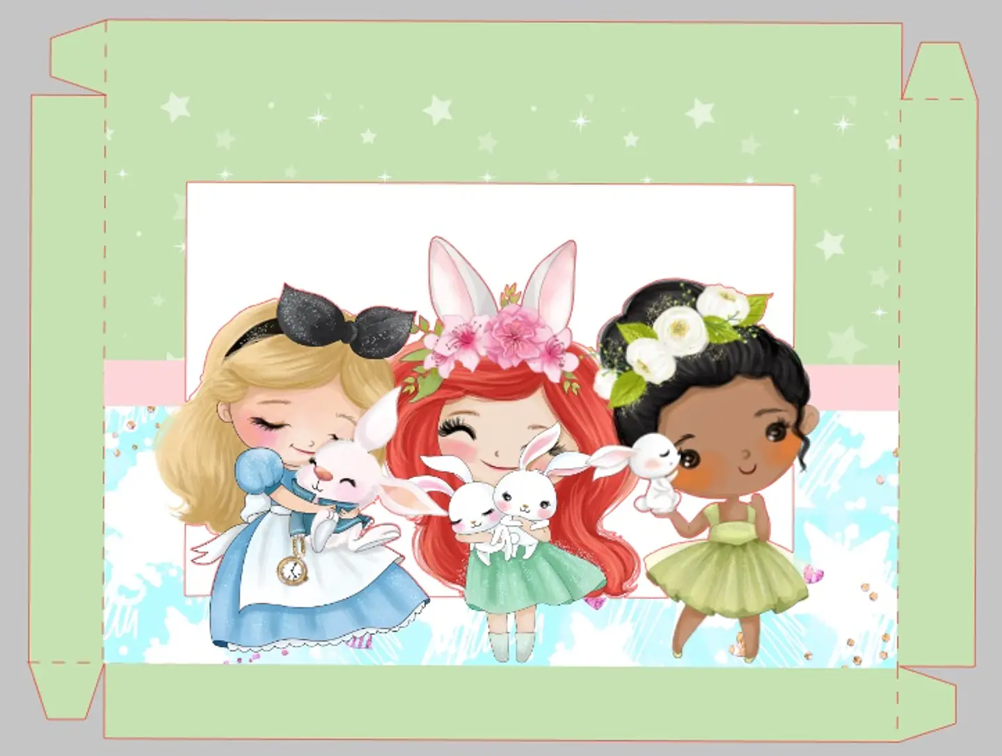 Arquivo de corte mini confeiteiro princesas da disney 1