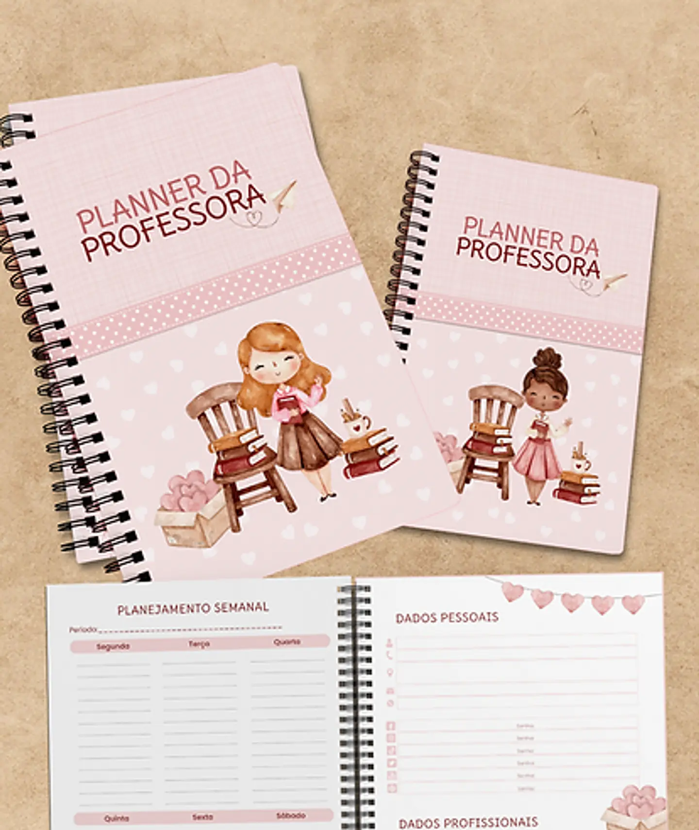 Arquivo Encadernação Planner da Professora 2024 / 2025 - Amora Kraft 7