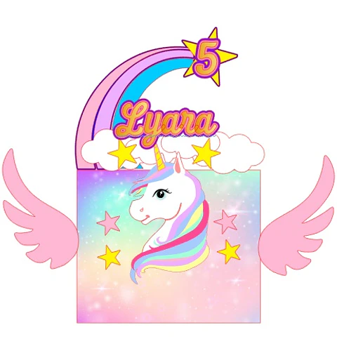 Arquivo de corte topo de bolo unicornio