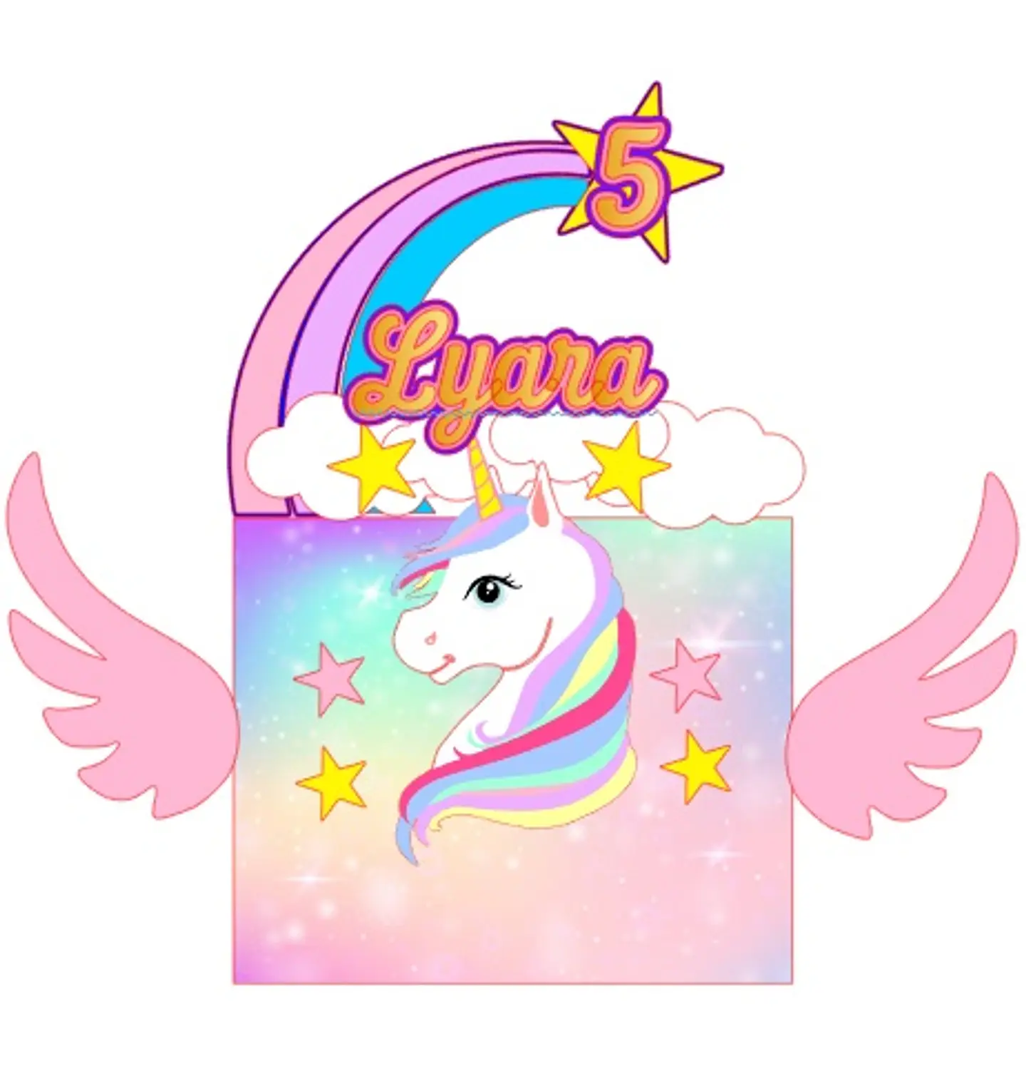 Arquivo de corte topo de bolo unicornio 1