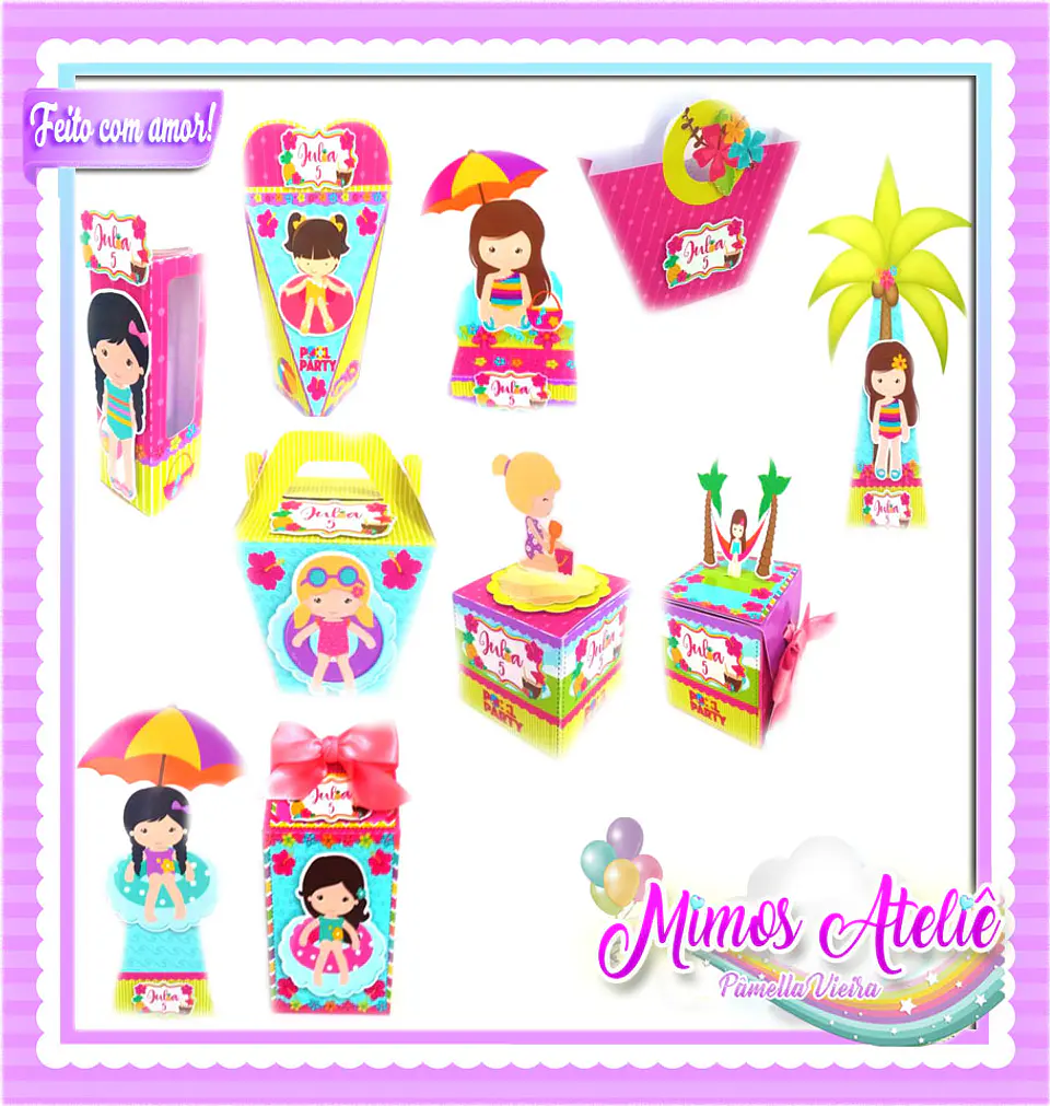 Arquivo de corte pool party menina 1