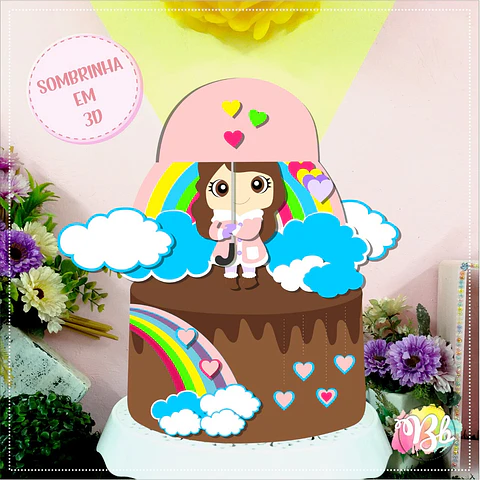 Arquivo de corte topo de bolo chuva de amor