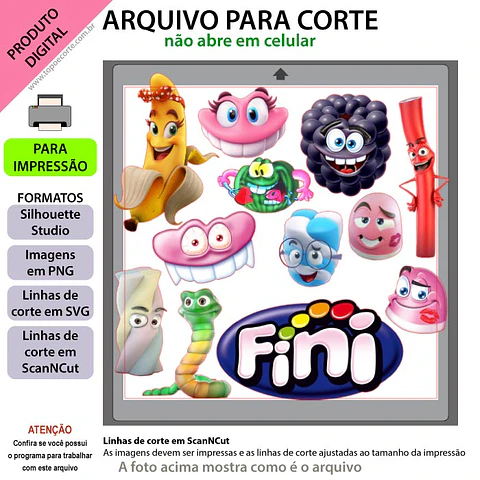 Arquivo Topo de Bolo Bala Fini