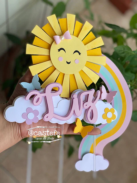 Arquivo de corte topo de bolo solzinho - sunshine