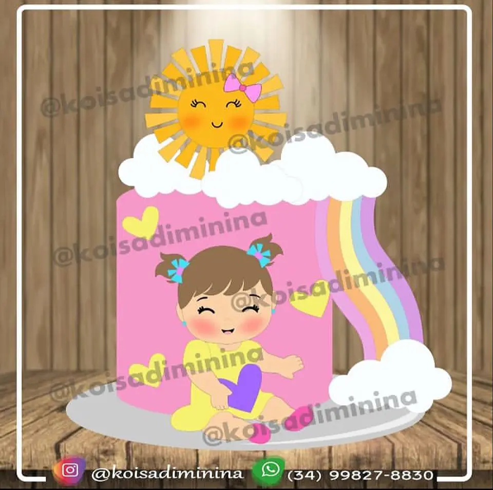 Arquivo de corte topo de bolo sunshine - raio de sol 1