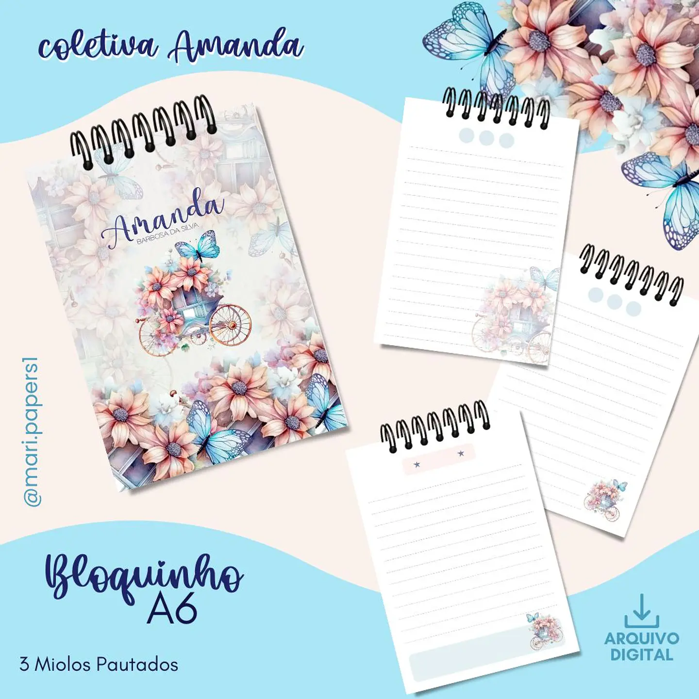 Arquivo Encadernação Coletiva Amanda Floral - Mari Papers 3