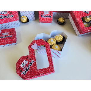 Arquivo de Corte Caixa Coração 6 Doces Dia dos Namorados