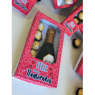 Arquivo de Corte Caixa Mini Chandon e 5 Doces Dia dos Namorados