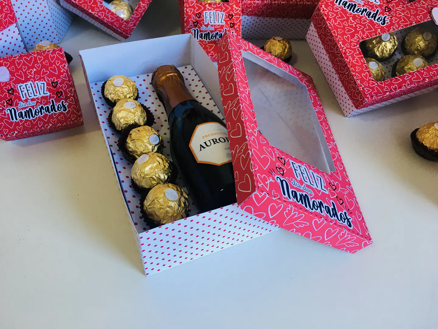 Arquivo de Corte Caixa Mini Chandon e 5 Doces Dia dos Namorados 2