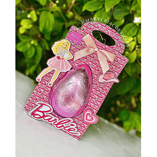 Arquivo de corte surporte ovo de páscoa barbie 250g